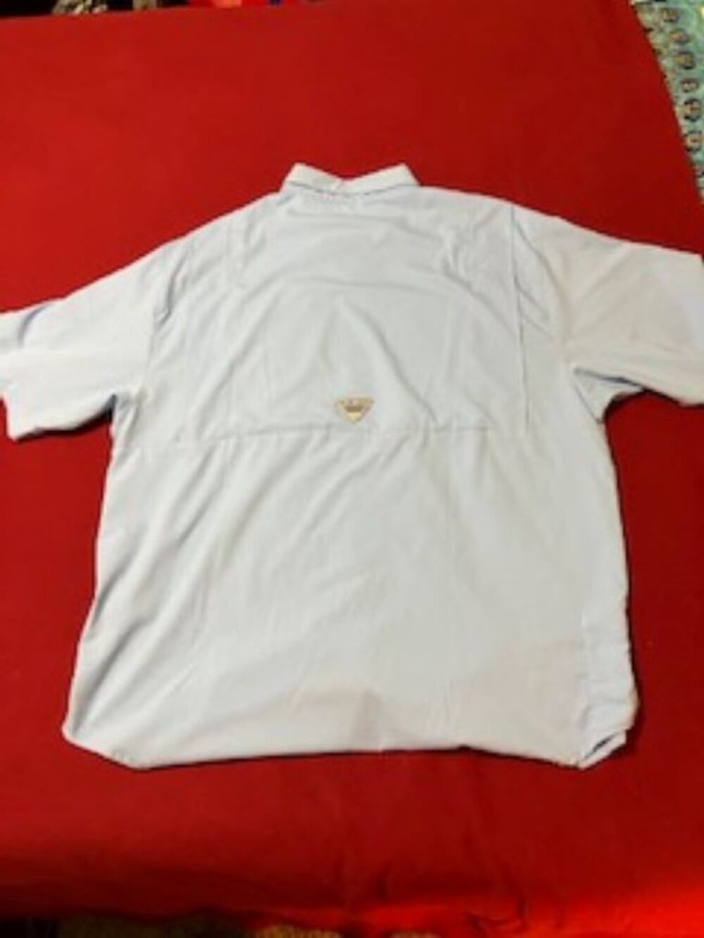 Columbia Tamiami Men's Short Sleeve Fishing PFG Omni-Shade Vented Lt Blue XL - Picture 11 of 15